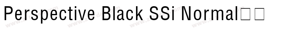 Perspective Black SSi Normal字体转换